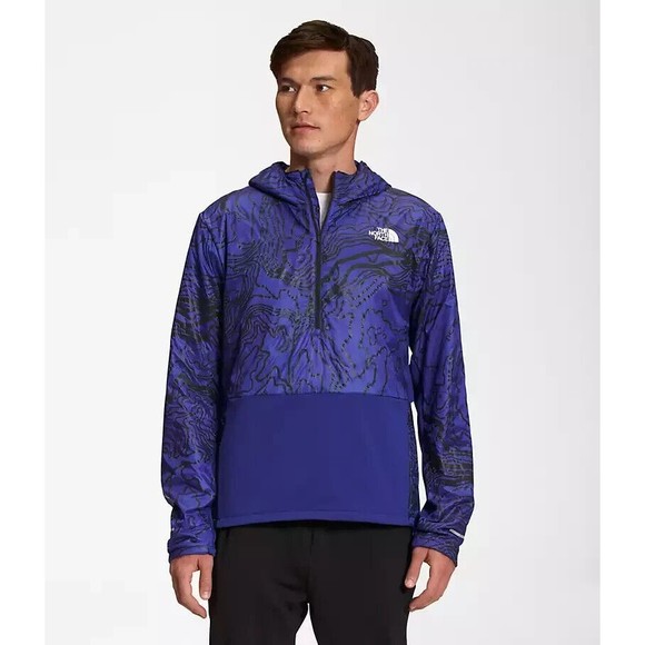 The North Face Men's Winter Warm Lapis Blue Yosemite Wind Jacket LARGE Full-Zip